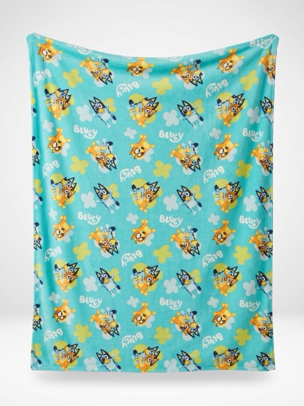 Bluey Soft Flannel Faux Fur Sherpa Blanket Baby Kids Cartoon Friend 40x50”